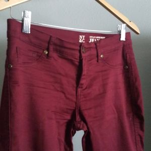 New York & Co., Dark Red Jean Leggings